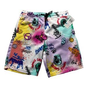 Fresh Prints of Bel-Air NWT Graffiti Mens Elastic Waist Shorts M